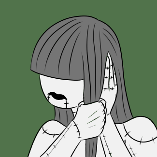 Greyscale bust of Dee