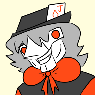 Greyscale bust of The Jack with ref accents after being repaired