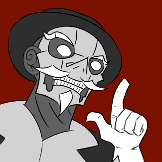 Greyscale bust of Locksmith