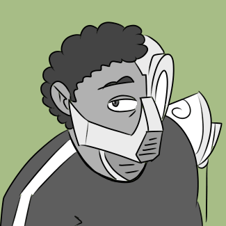 Greyscale bust of Scratch