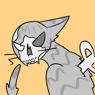 Greyscale bust of Tatters